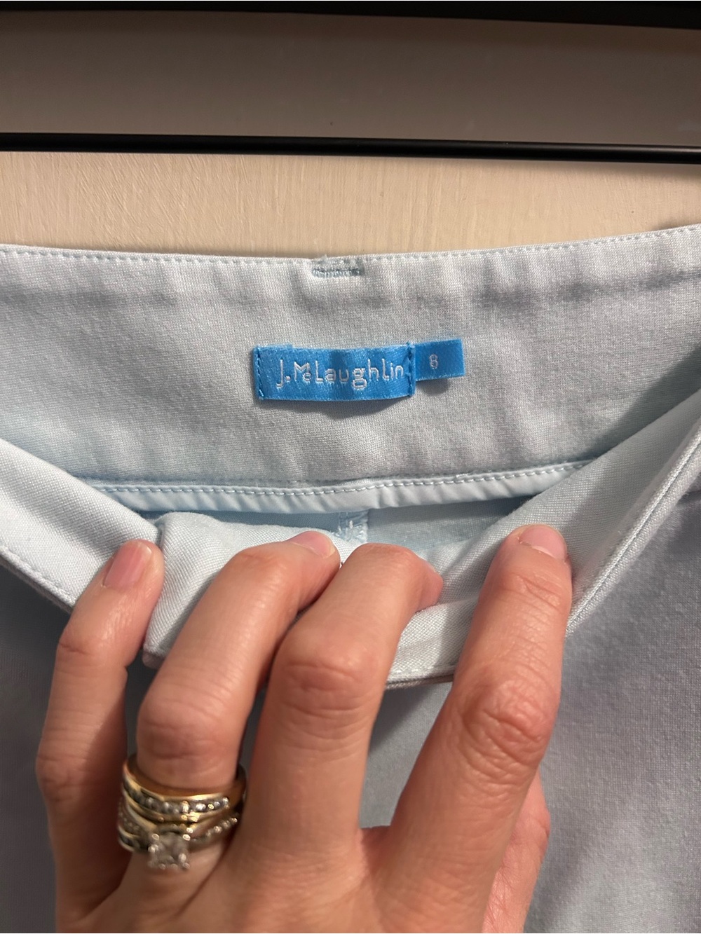 J. McLaughlin Light Blue Straight-Leg Dress Pants - Picture 2 of 5